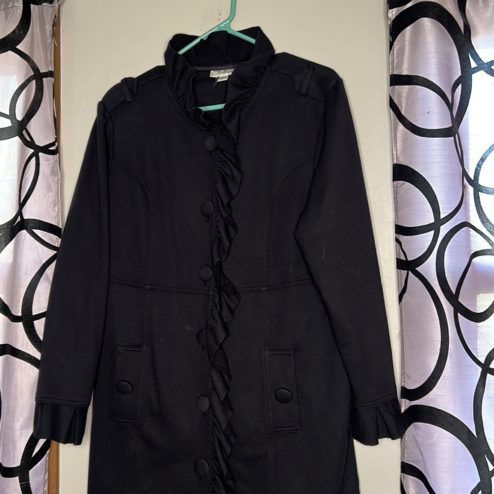 DressBarn Ruffled Button Jacket Large - Picture 5 of 14